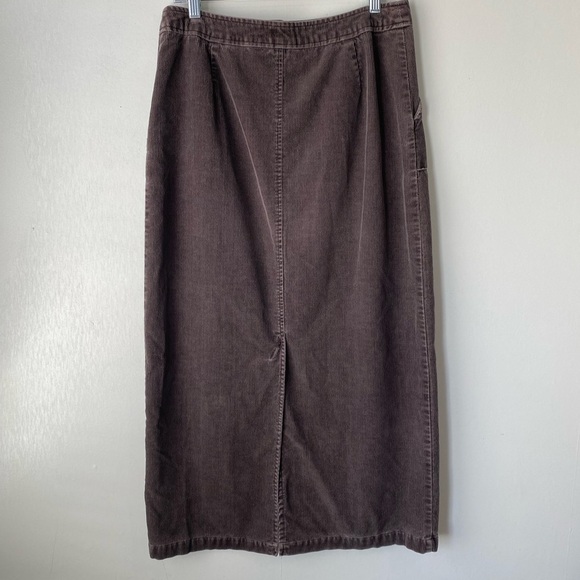 Vintage Dockers Brown Corduroy Midi Skirt 8 - Picture 4 of 9
